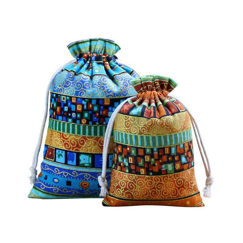 Cotton And Linen Ethnic Style Drawstring Sachet Bag Portable Sachet Jewelry Jewelry Mosquito Repellent Bag Chinese Style Storage Bag - Image 5